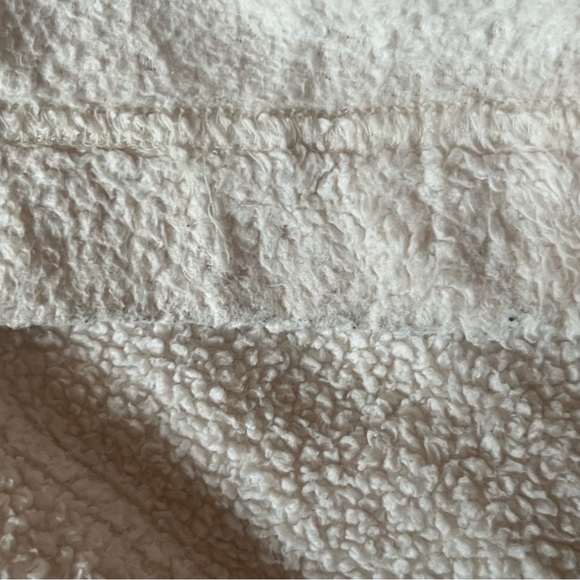 Columbia Women’s Sherpa Hooded Pullover Sweatshirt Sweater Cream w/ Pockets Sz S - Picture 9 of 12